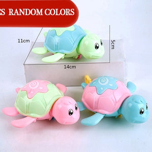 Single Sale Cute Cartoon Animal Tortoise Classic Baby Water Toy Infant Swim Turtle Wound-up Chain Clockwork Kids Beach Bath Toys