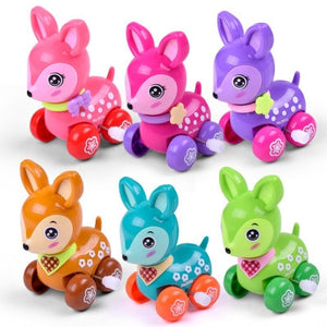 Baby Funny Kids Toys Spring Clockwork Toy Mini Pull Back Jumping Frog/Dog/Lion Wind Up Toys for Children Boys