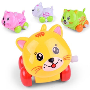 Baby Funny Kids Toys Spring Clockwork Toy Mini Pull Back Jumping Frog/Dog/Lion Wind Up Toys for Children Boys