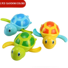 Load image into Gallery viewer, Single Sale Cute Cartoon Animal Tortoise Classic Baby Water Toy Infant Swim Turtle Wound-up Chain Clockwork Kids Beach Bath Toys