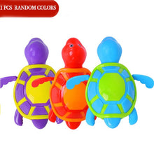 Load image into Gallery viewer, Single Sale Cute Cartoon Animal Tortoise Classic Baby Water Toy Infant Swim Turtle Wound-up Chain Clockwork Kids Beach Bath Toys